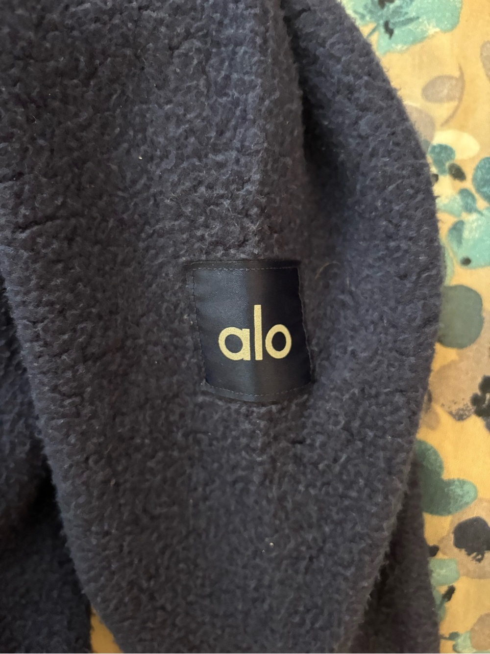 Alo Yoga Navy Blue Fleece Hoodie / Pullover